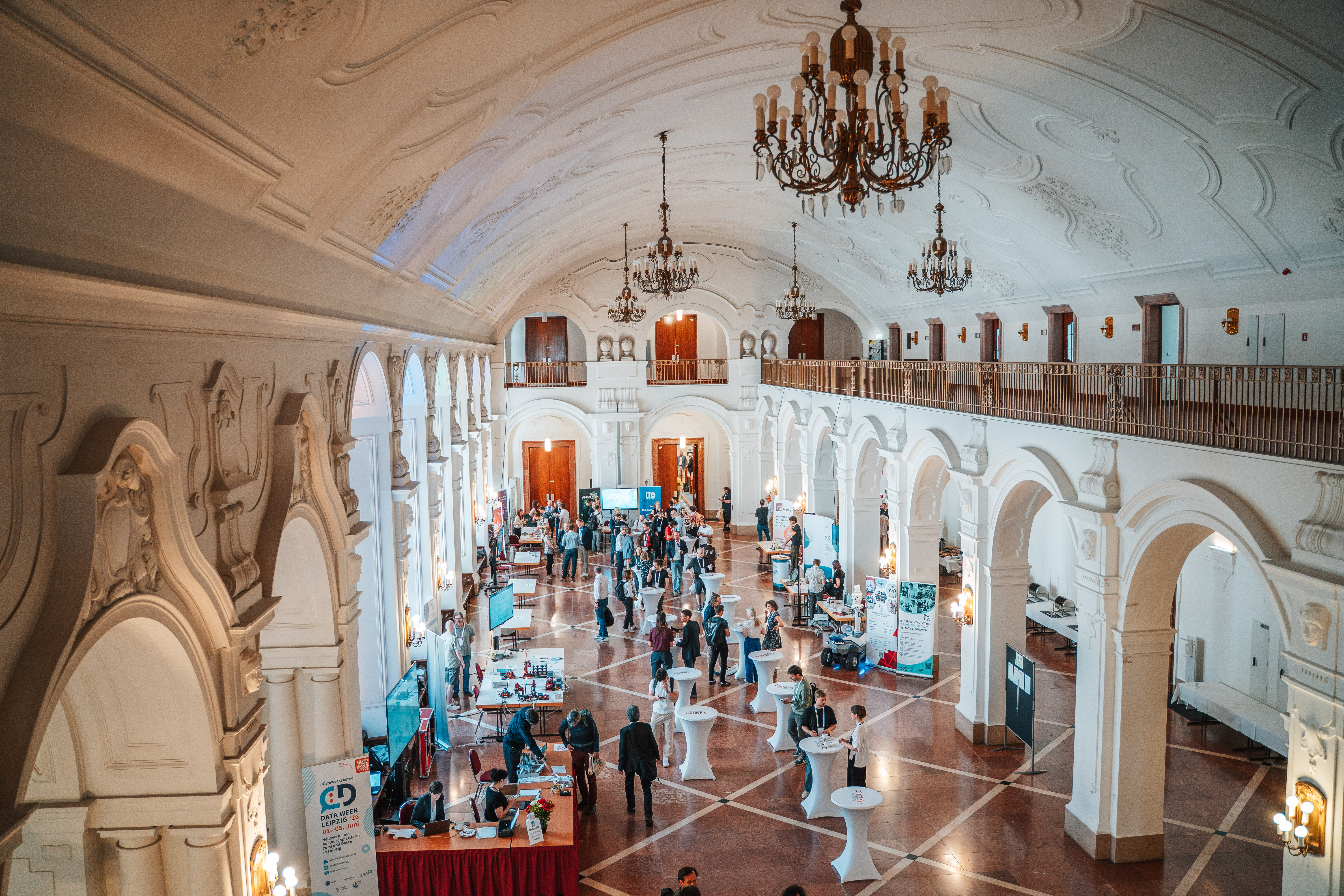 Image of the exhibition at Wandelhalle of Dataweek 2026.
